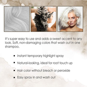 Punky Spray de Coloration Temporaire Blond Platine, vue de dos
