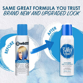 Punky Spray de Couleur Temporaire Bengal Blue au dos