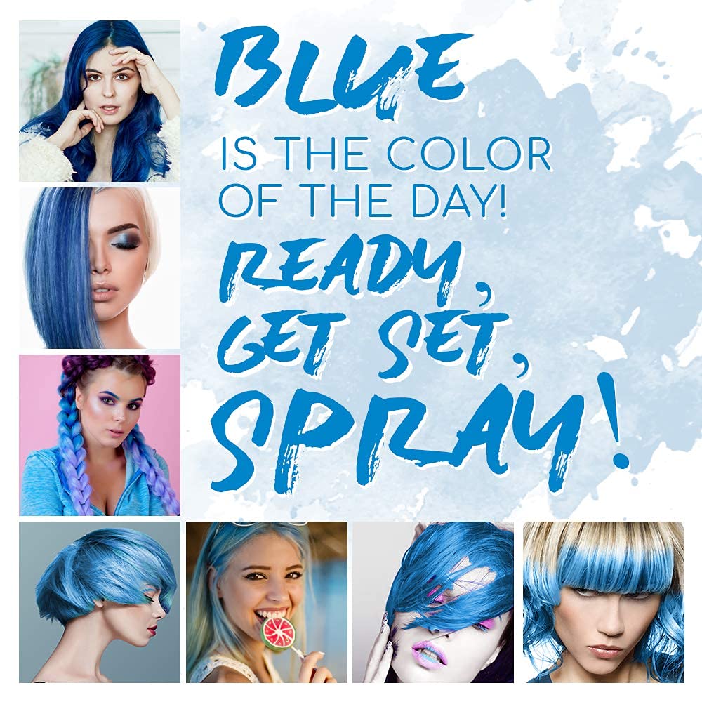 Punky Spray de Couleur Temporaire Bengal Blue en usage lors d'un événement