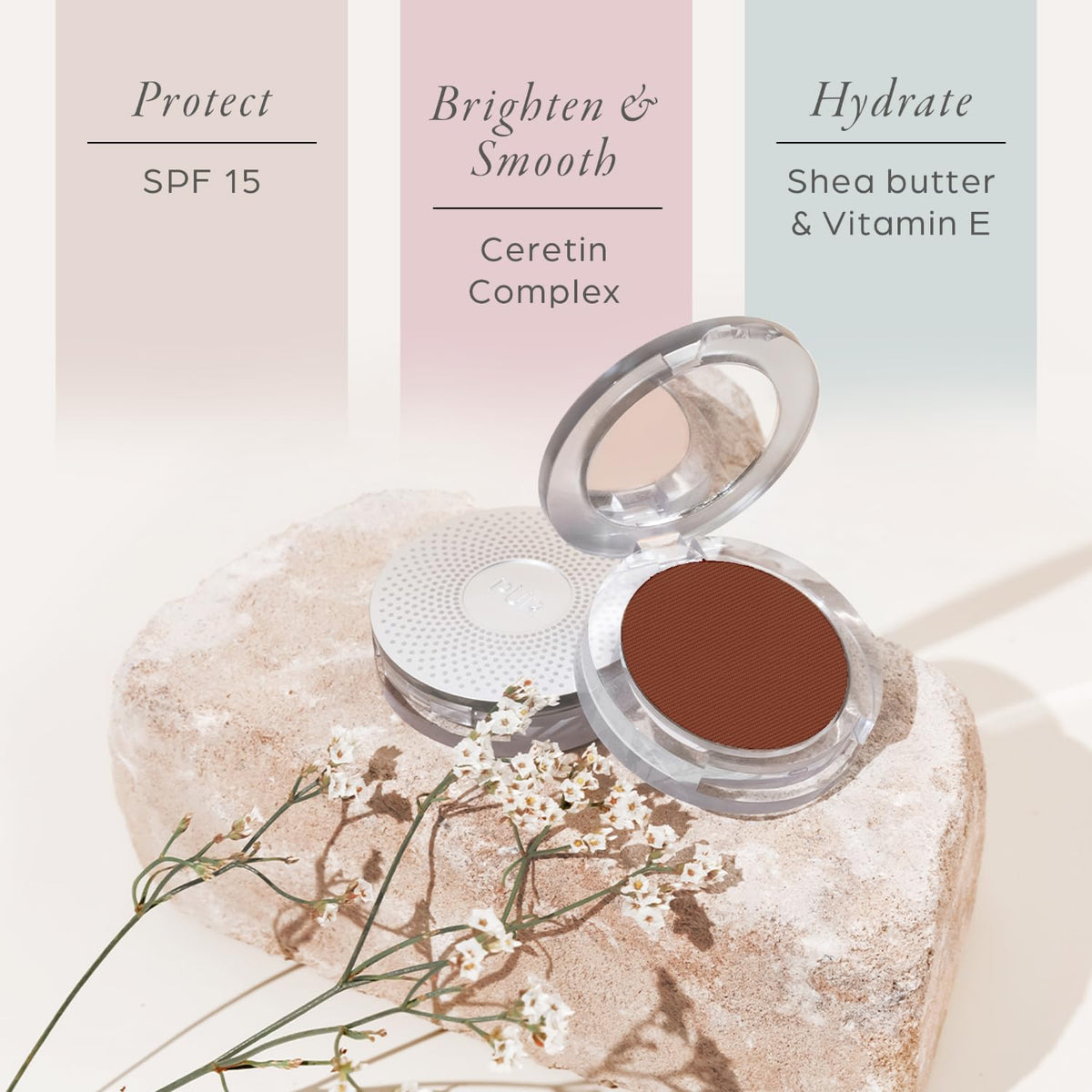 PÜR MINERALS Fond de Teint Minéral Pressé 4-en-1 avec applicateur