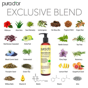 PURA D'OR Après-Shampoing Anti-Chute Biotine 8oz vue latérale