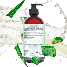 PURA D'OR Gel d'Aloe Vera Bio 16 Oz sur une table avec plantes