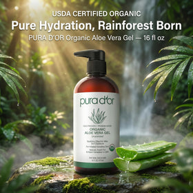 PURA D'OR Gel d'Aloe Vera Organique 473ml texture du gel
