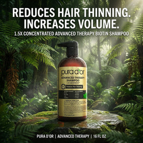 PURA D'OR Shampoo 3-en-1 étiquette avec ingrédients
