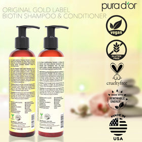 PURA D'OR Shampooing et Après-Shampoing avec texture crémeuse