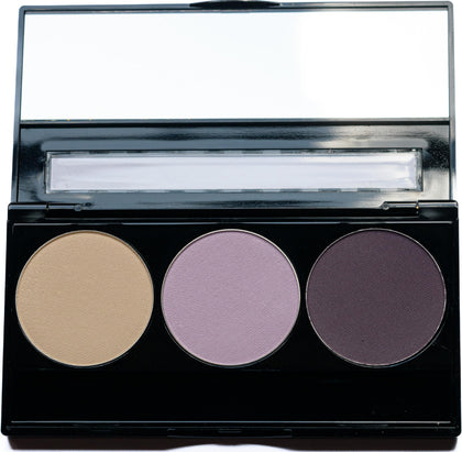 Pure Ziva Trio de Fards à Paupières Vegan - Teintes blanc cassé, lavande clair et violet profond