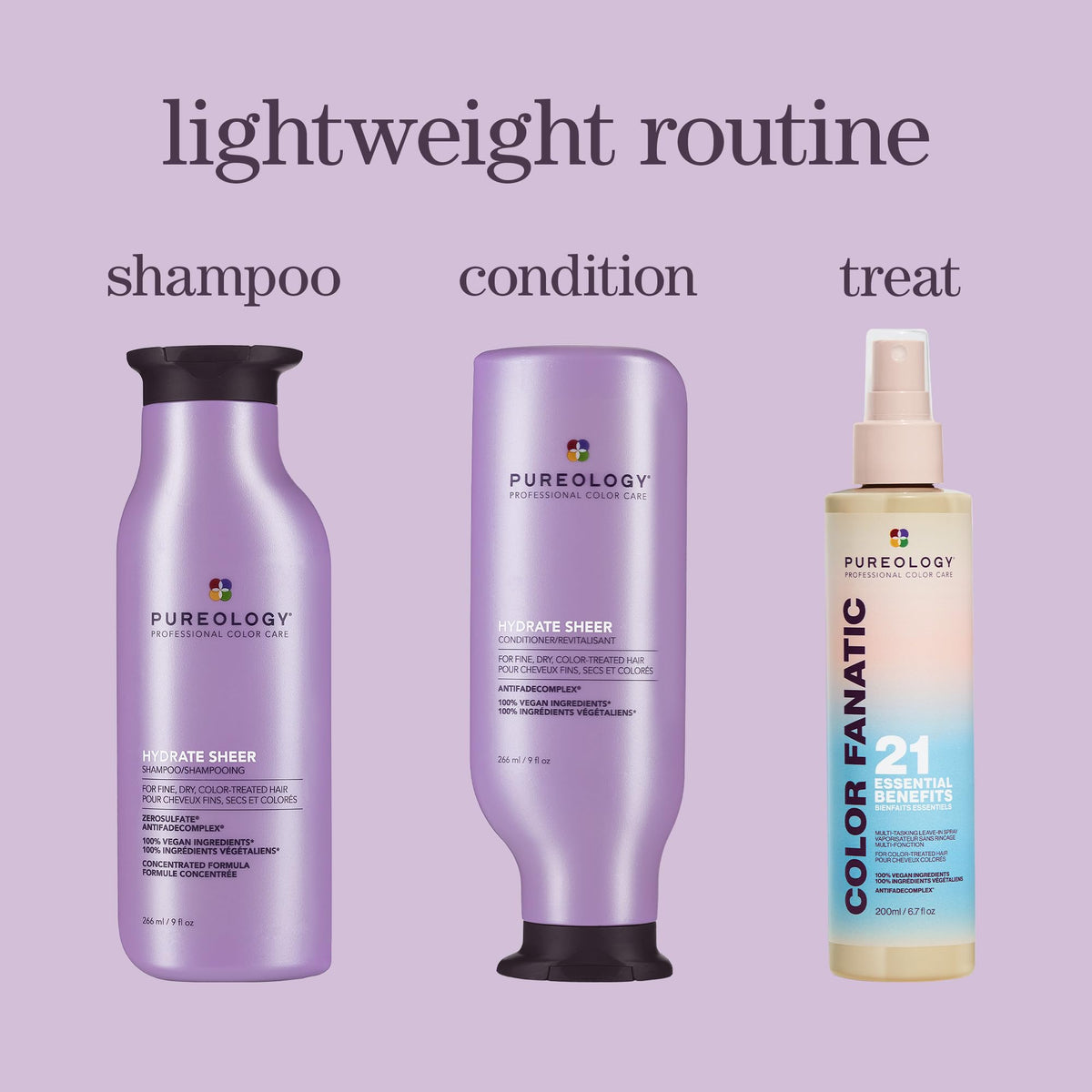 Pureology Hydrate Sheer Shampoo et son conditionneur associé