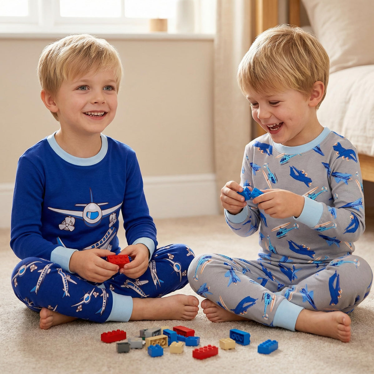 Pyjamas longs DAUGHTER QUEEN, ensemble de 4 pièces en coton