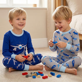 Pyjamas longs DAUGHTER QUEEN, ensemble de 4 pièces en coton