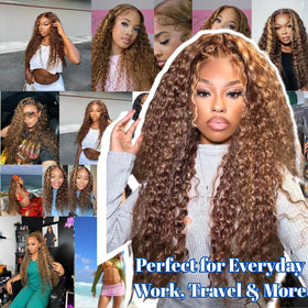 PYY Perruque 20 pouces mise en place sur un mannequin