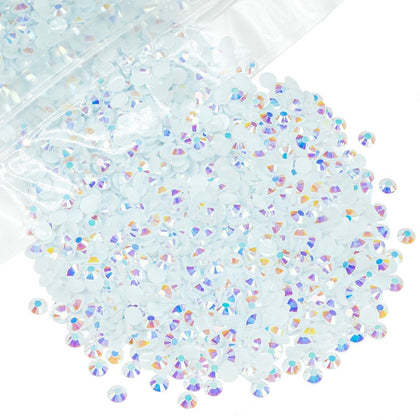 qiipii 5000PCS strass en résine AB blanc 4mm vue de face