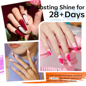 Quatre top coats du set de vernis gel modelones