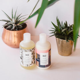 R+Co Dallas Shampoo et Après-Shampooing 14 ml dos du produit