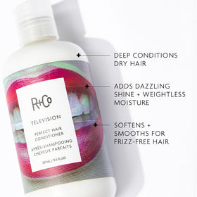 R+Co Télévision Perfect Hair Conditioner 2 oz vue arrière