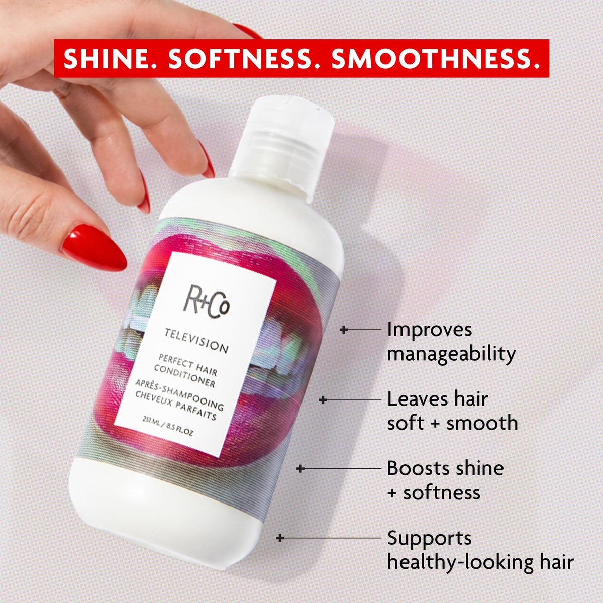 R+Co Television Perfect Hair Conditioner 249g côté