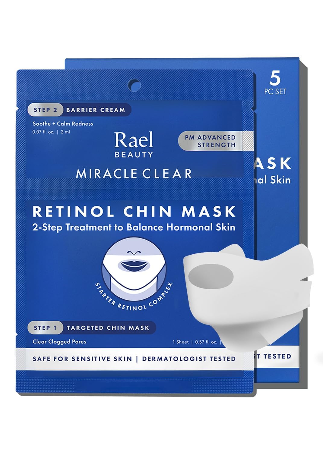 Rael Masque de Menton au Rétinol et Crème Barrière - kit de 5
