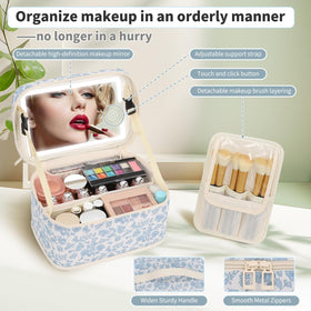 Rangement intérieur de la trousse OCHEAL pour pinceaux et cosmétiques