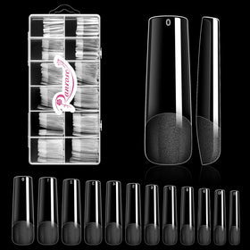 ranrose Long Straight Nail Tips XXL en Gel Souple 240PCS devant