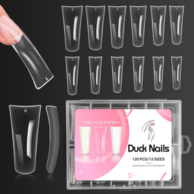 Ranrose tips d'ongles canard extra longs, modèle transparent
