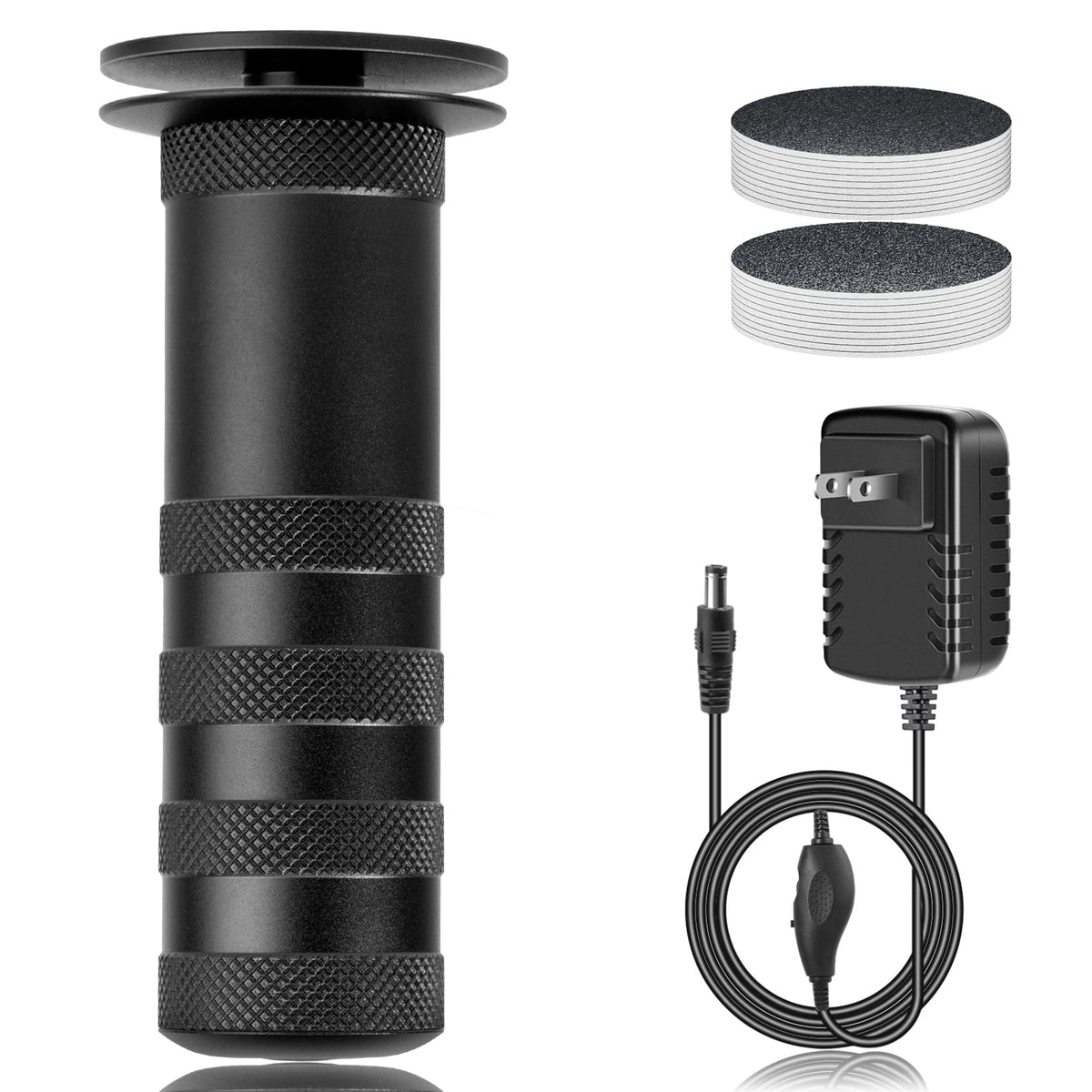 Râpe électrique krofaue pour pieds avec design ergonomique noir