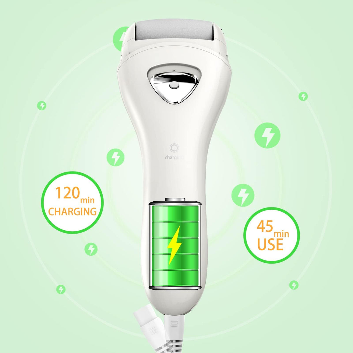 Râpe électrique PRITECH en utilisation sur des pieds