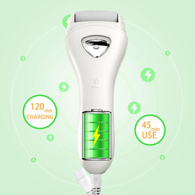 Râpe électrique PRITECH en utilisation sur des pieds