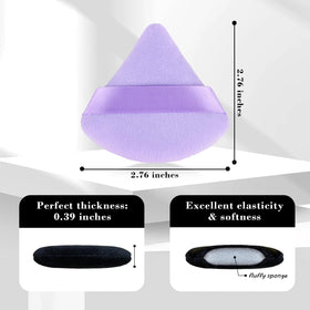 RAREIUS ensemble de 8 éponges triangulaires pour maquillage sur fond blanc
