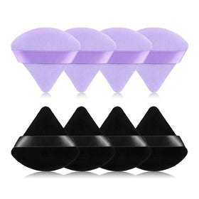 RAREIUS éponge triangulaire velours noire et violette vue de face
