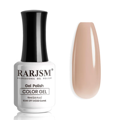 RARJSM Vernis à Ongles Gel Nude 15ml Teinte Rose Brun