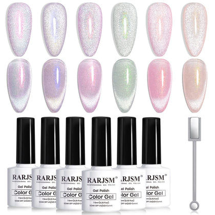 RARJSM vernis gel Cat Eye 6 couleurs pack