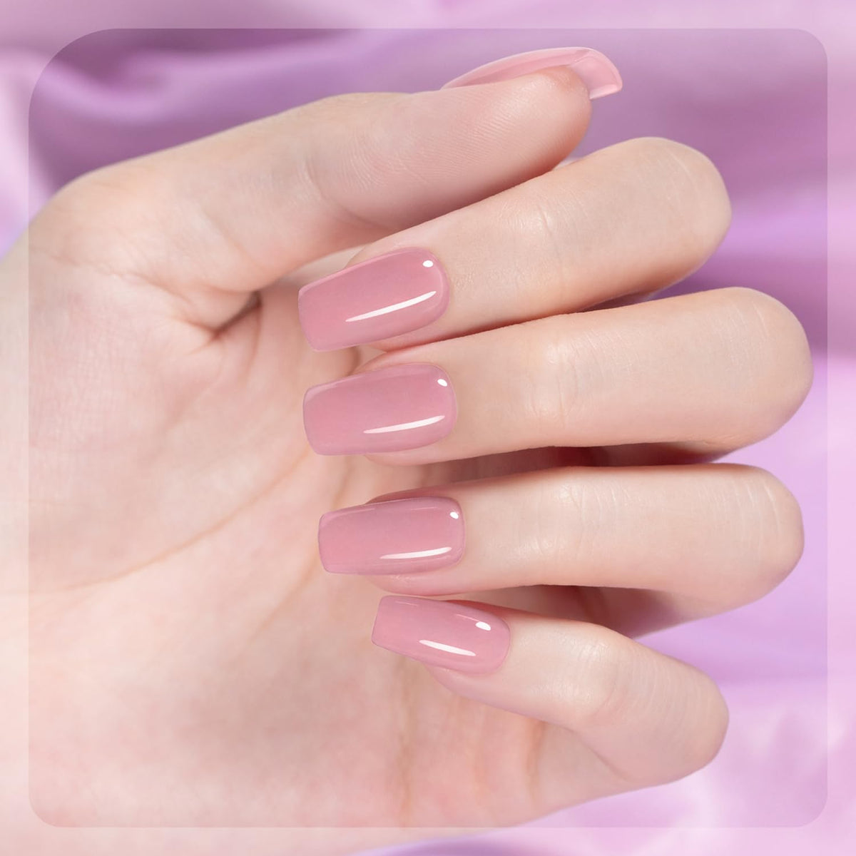 RARJSM vernis gel nude berry pink 15ml, application sur les ongles