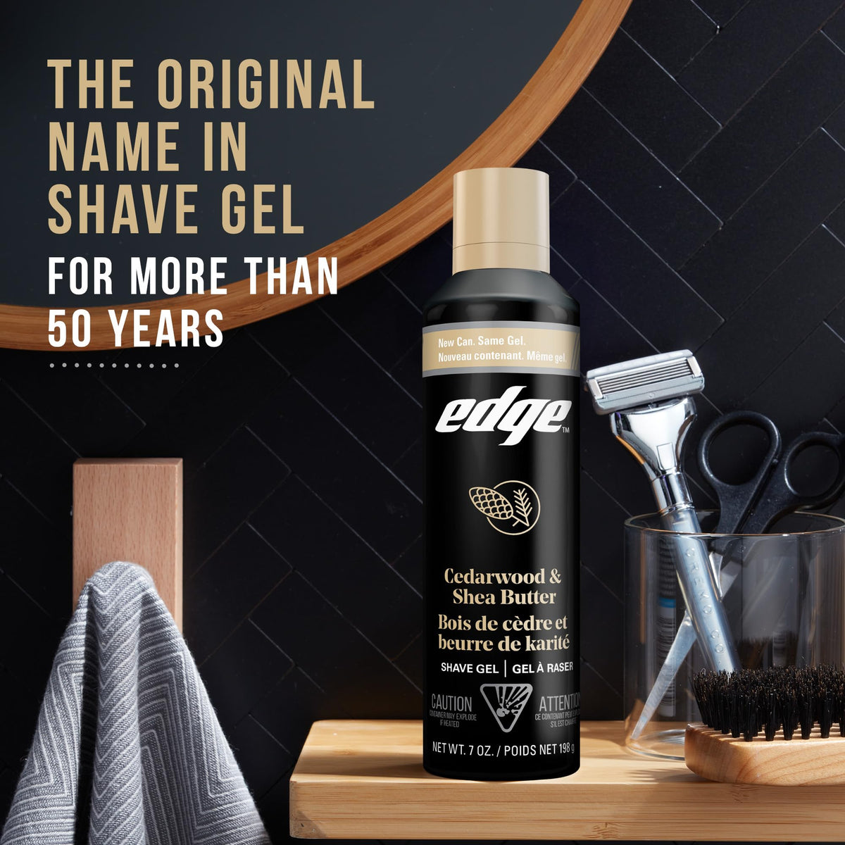 Rasage avec gel à raser Edge sur peau