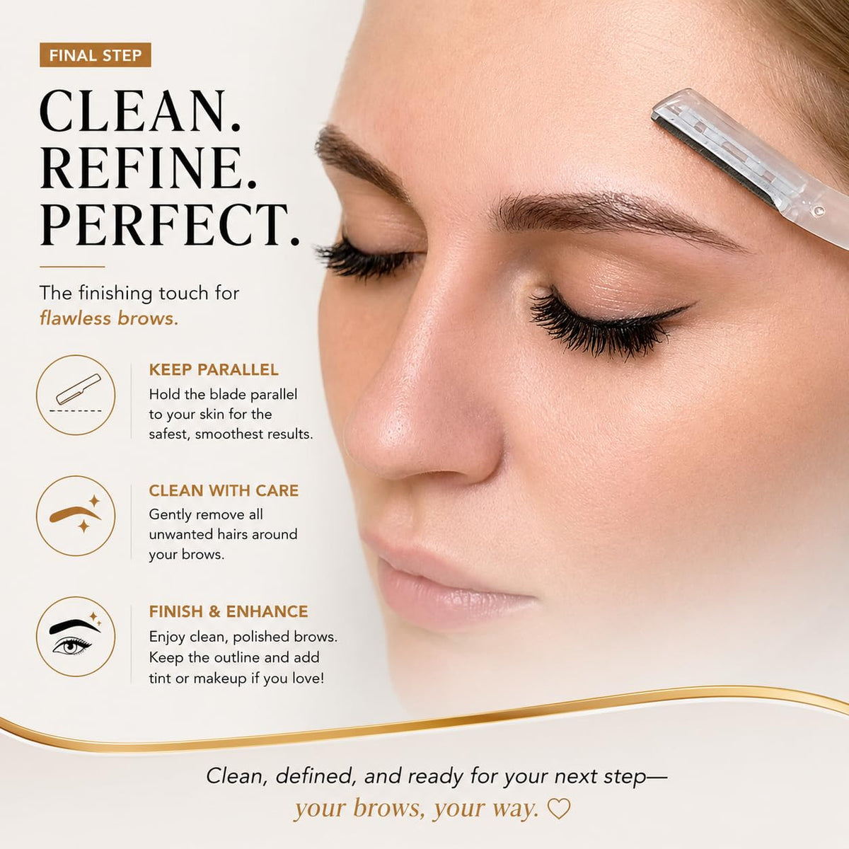Rasoir à sourcils Ink Permanent avec fil de mapping