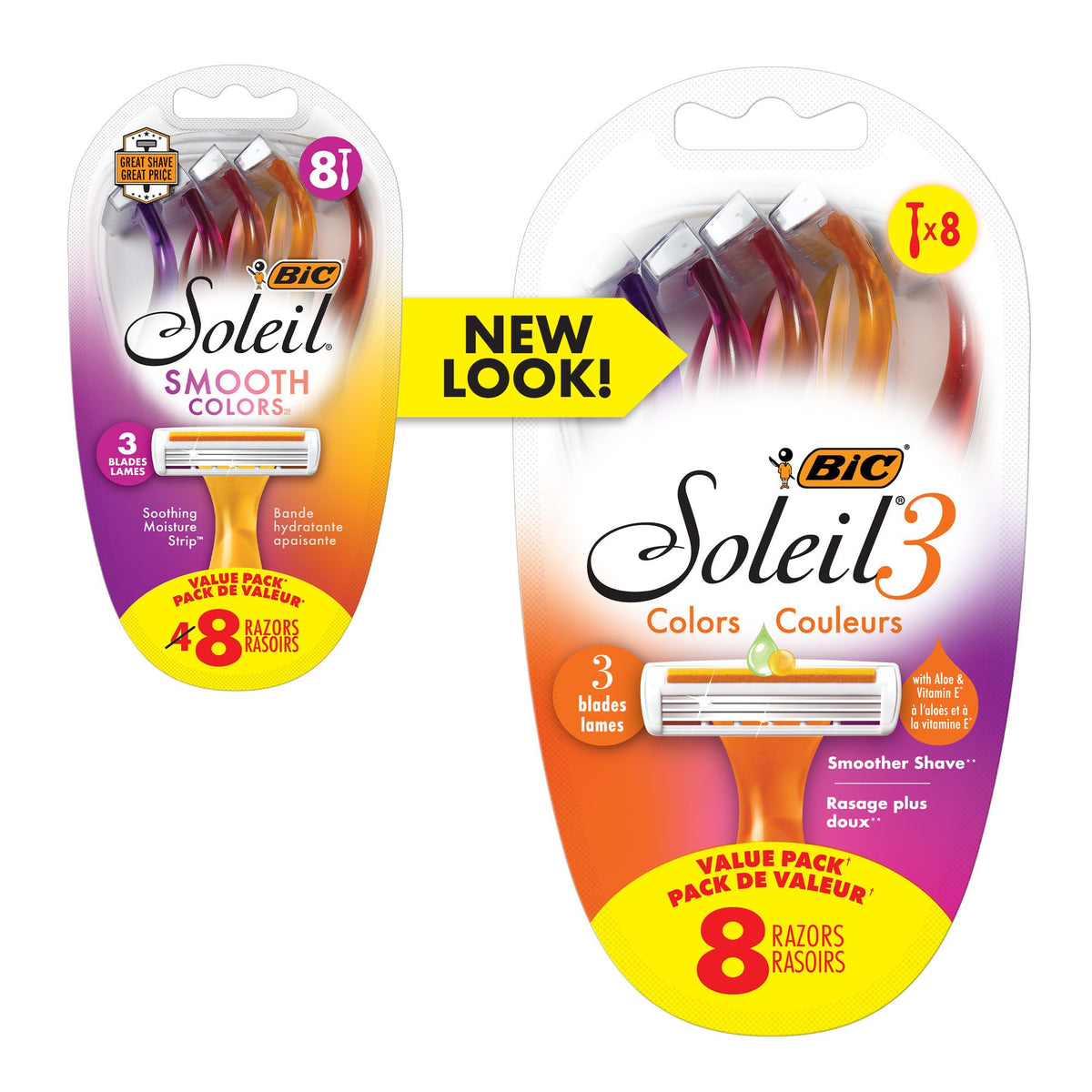 Rasoir BIC Soleil avec tête fine pour le rasage de la ligne du bikini