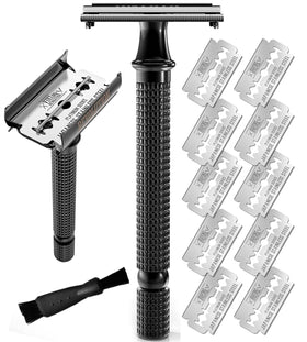 Rasoir de sécurité SHAVING REVOLUTION avec long manche en acier inoxydable