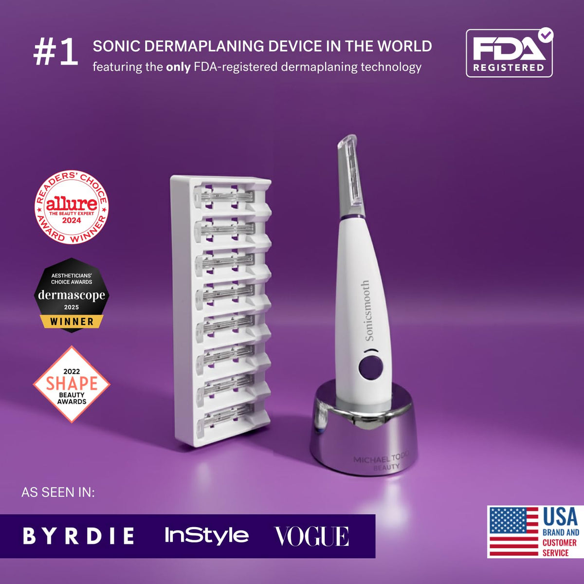 Rasoir dermaplane Sonicsmooth dans son emballage
