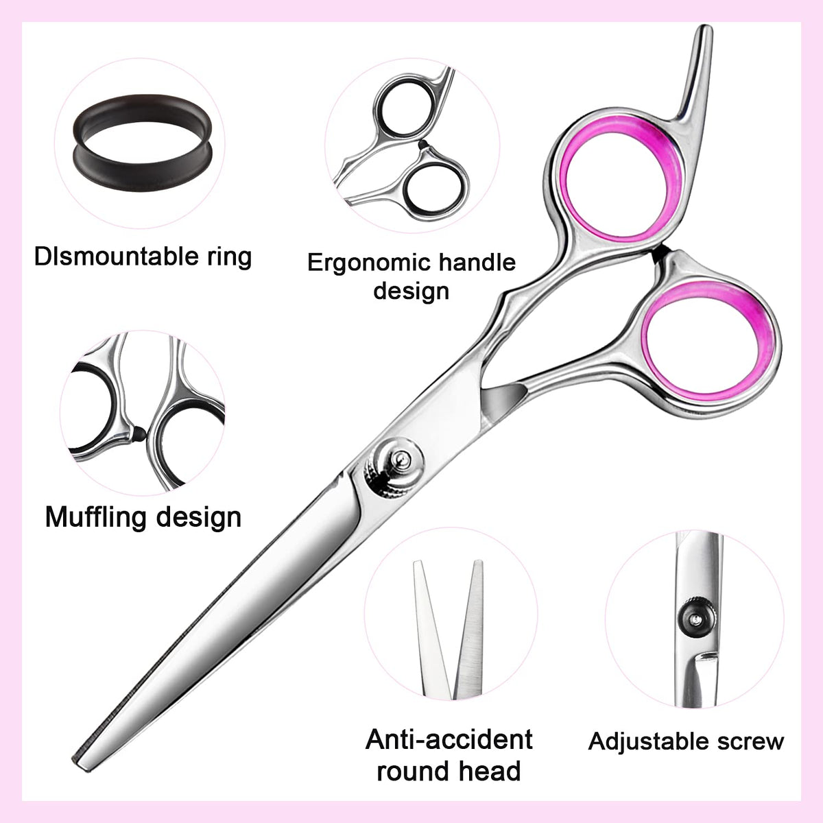 Rasoir droit inclus dans le kit de ciseaux de coiffure Fcysy