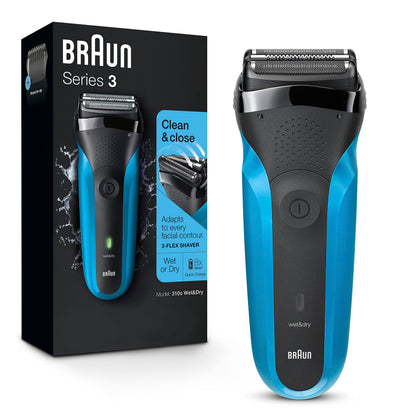 Rasoir électrique Braun Série 3 3010s vue de face avec capuchon de protection