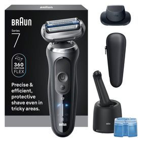 Rasoir électrique Braun Series 7 7171cc vue de face avec tête flexible