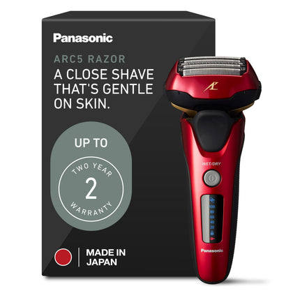 Rasoir électrique Panasonic ARC5 rouge vue de face