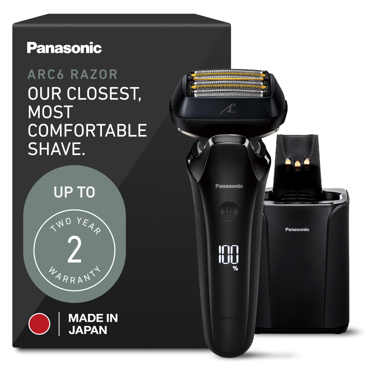 Rasoir électrique Panasonic ARC6 vue de face avec six lames
