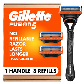 Rasoir Gillette Fusion5 avec 5 lames tranchantes vue de face