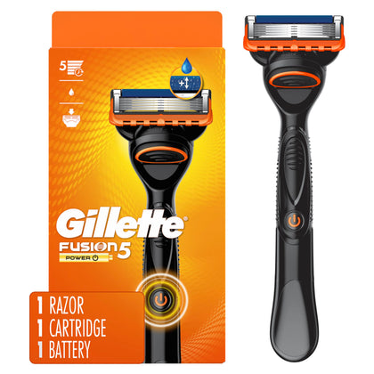 Rasoir Gillette Fusion5 Power avec recharge de lame vue de face