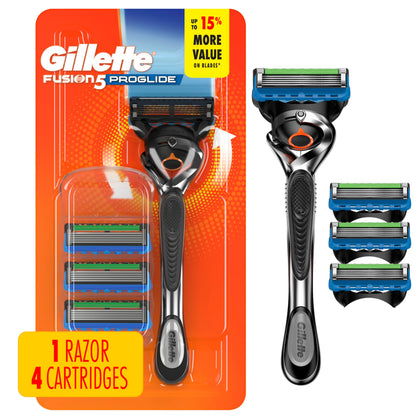 Rasoir Gillette Fusion5 ProGlide avec 4 recharges à l'avant