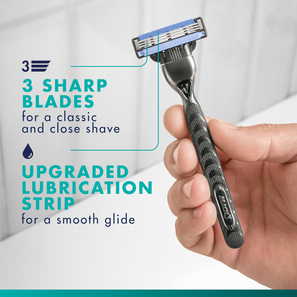 Rasoir Gillette Mach3 avec emballage et 12 recharges