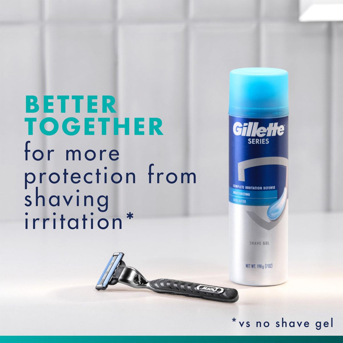 Rasoir Gillette Mach3 avec gel à raser en complément