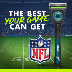 Rasoir Gillette NFL Eagles en gros plan