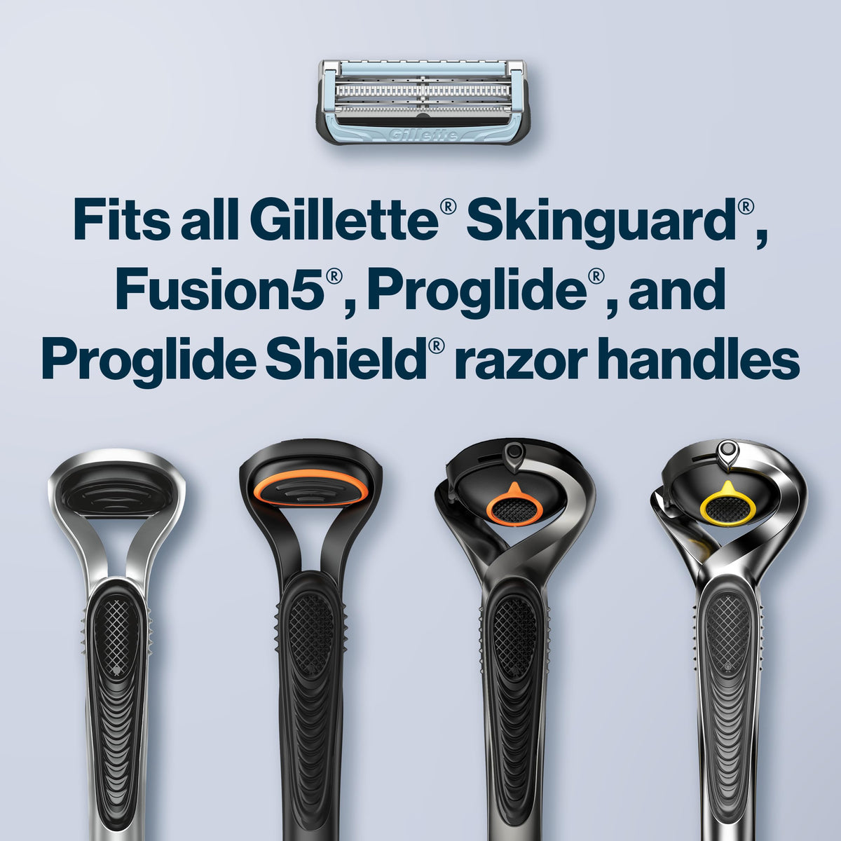 Rasoir Gillette SkinGuard avec lames exposées, montrant la précision