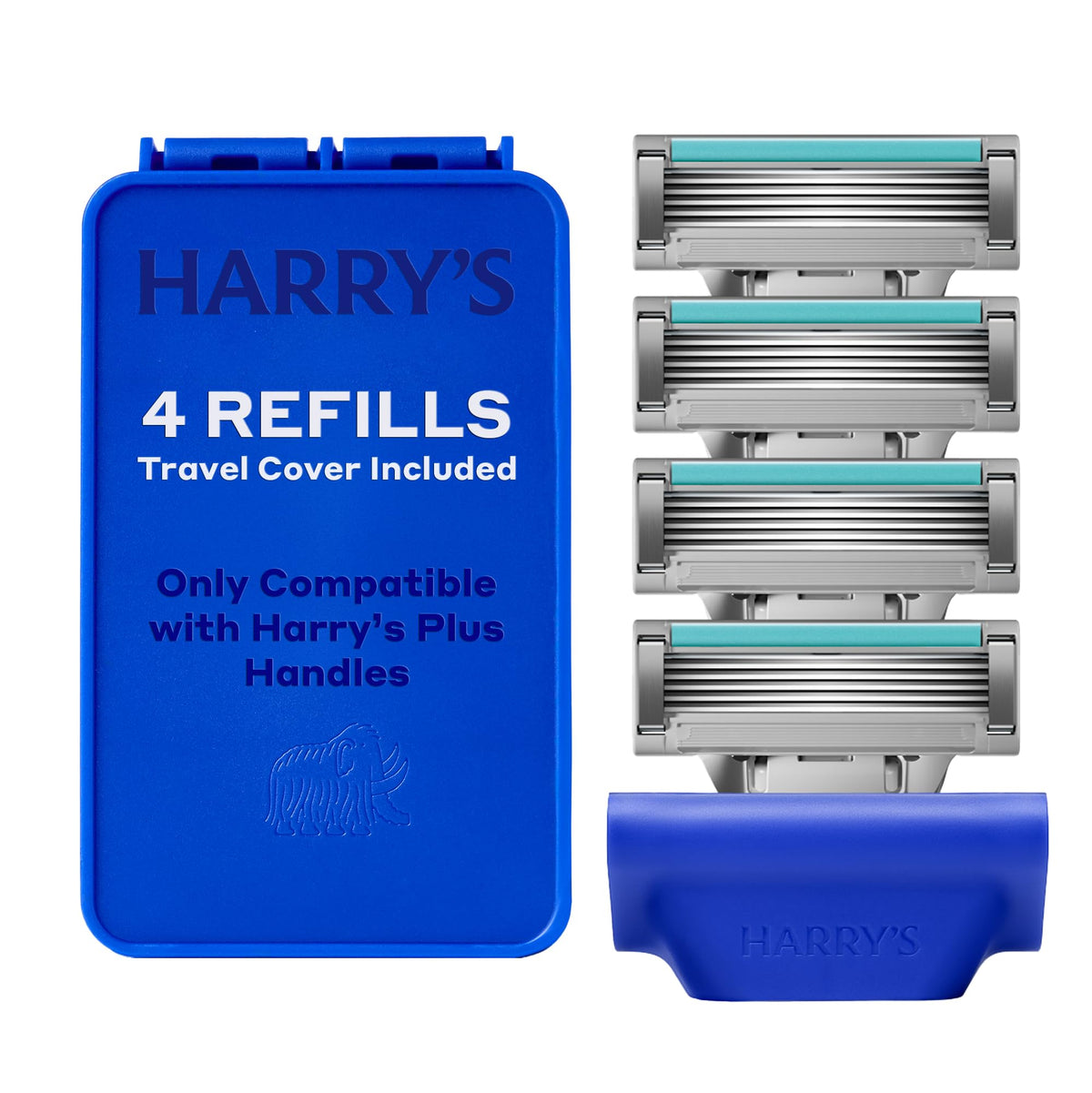 Rasoir Harry's Plus avec quatre cartouches et protection de voyage