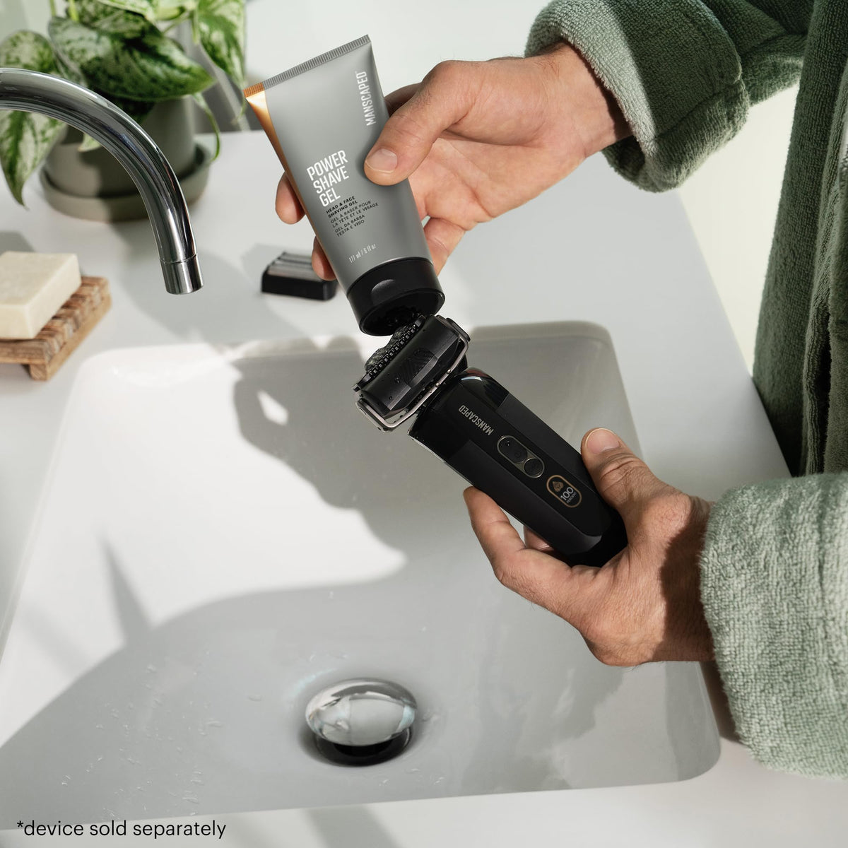 Rasoir MANSCAPED avec technologie FlexAdjust en gros plan